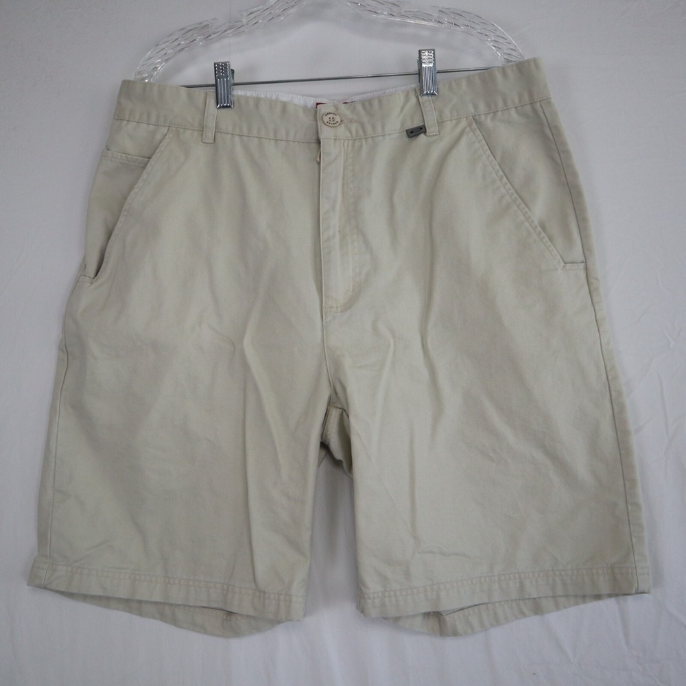 Oakley Shorts Mens 38 Chino Golf Resort Casual‎ Cotton Flat Front Beige